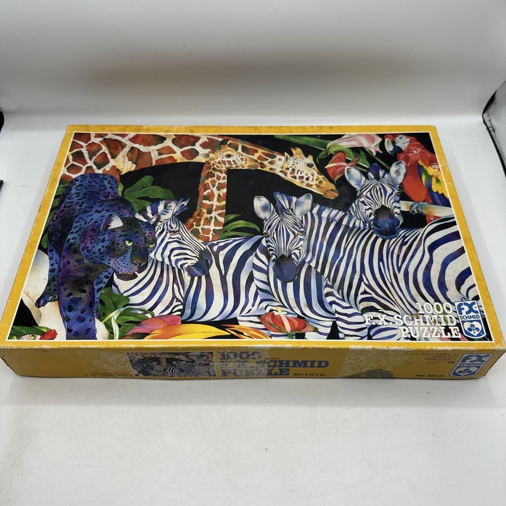 F.X. Schmid‎  "Peaceable Kingdom" 1000 Piece Jigsaw Puzzle 26"x17" 1991 Puzzle
